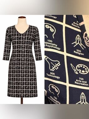 Svaha Dewey Decimal library dress. Great for a book nerd or a librarian. M